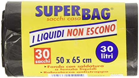 dustbin superbags black 30 lt